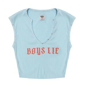 BOYS LIE Blue REBEL TANK NWT sz S